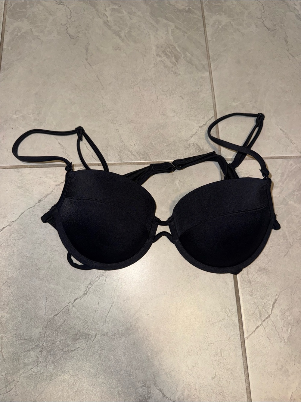 PINK Victoria's Secret Black Padded Bikini Top